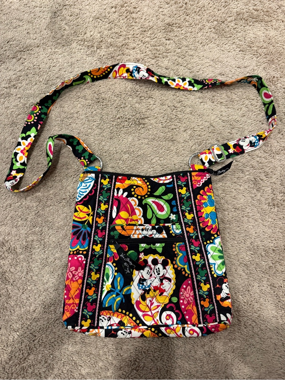 Vera Bradley Disney Parks Magical Blooms Mickey Minnie Hipster Crossbody Bag